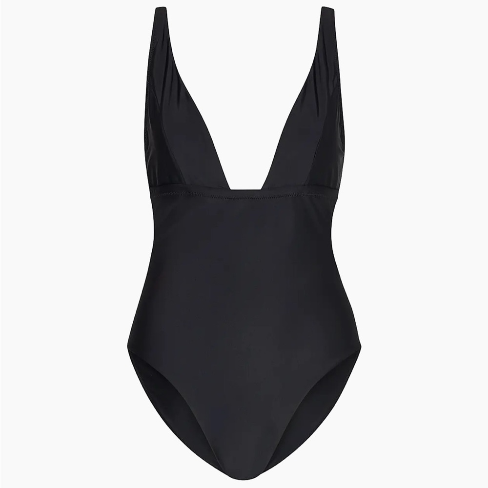 MILLY Plunging V-neck One-Piece Swimsuit